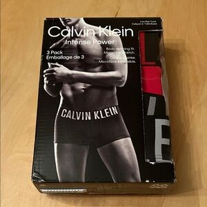 Calvin Klein Intense Power Boxer Briefs 3-Pack - Black and Red